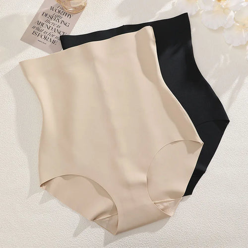 High waisted tummy control shaper underwear in beige and black – REYVA