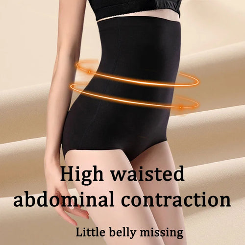 Black high waisted shaper underwear with tummy control and abdominal contraction – REYVA