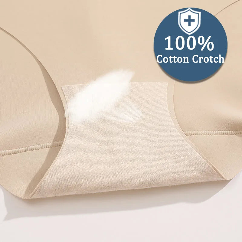 100% cotton crotch detail of beige high waisted shaper underwear – REYVA